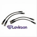 Stainless Steel Brake Lines with Clear Cover, 4-line kit for 944/968 models WITH M030 SUSPENSION ONLY