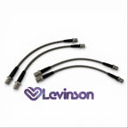 Stainless Steel Brake Lines with Clear Cover, 4-line kit for 944/968 models WITH M030 SUSPENSION ONLY