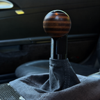 Limited Edition Carrera T style exotic layered wood shift knob for 6-speed models.