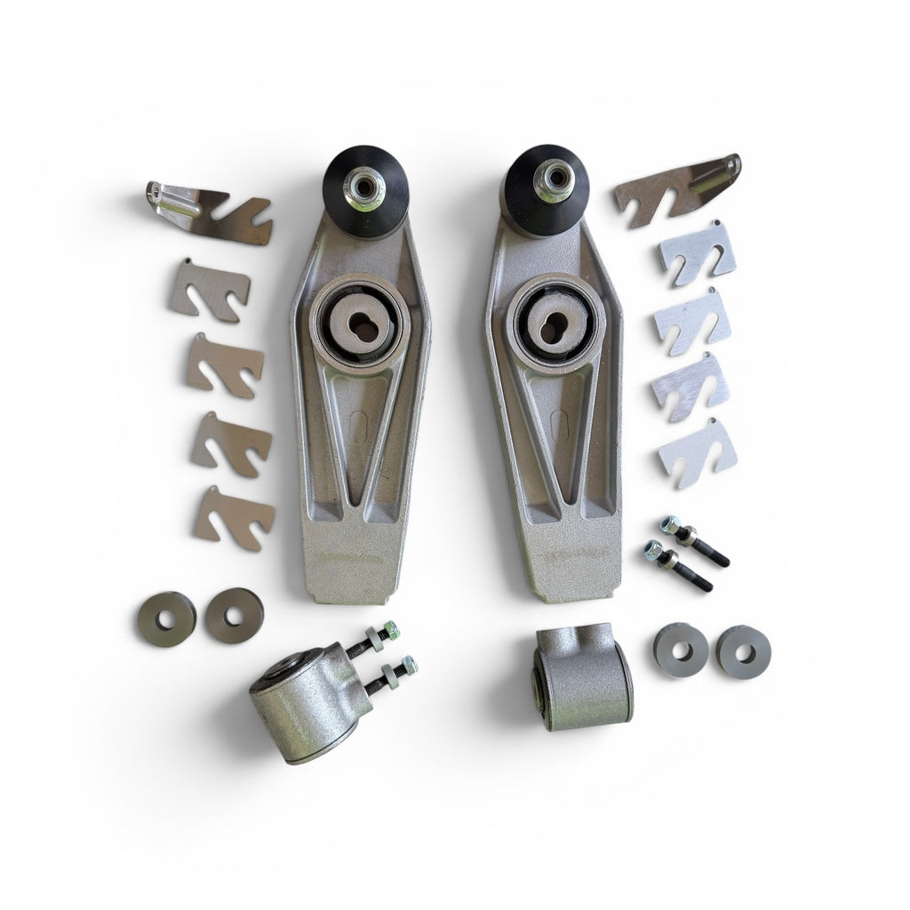 OEM GT3-style lower control arms for most 1997-present 911/Cayman/Boxster/718