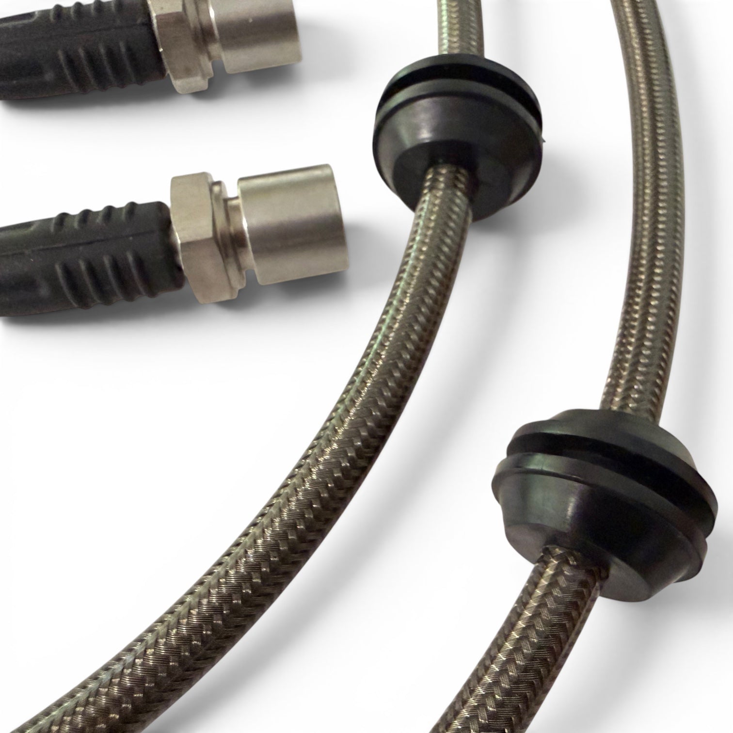 Stainless Steel Brake Lines with Clear Cover, 4-line kit for 924/944/968