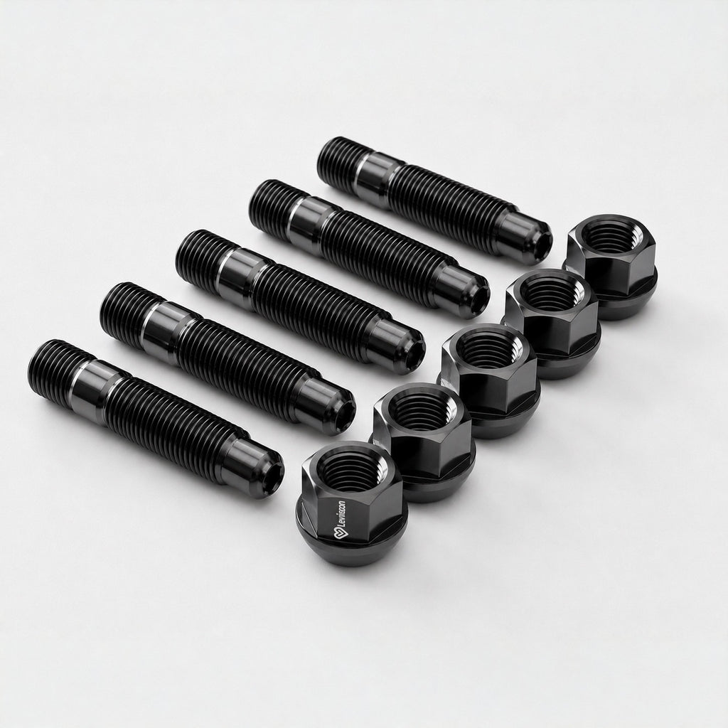 Titanium wheel studs for Porsche 911, Cayman, Boxster, Cayenne, Panamera, Macan