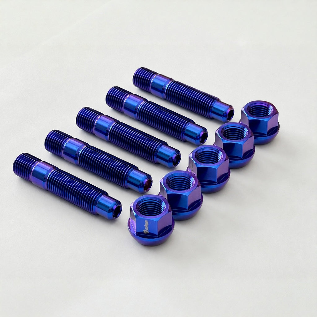 Titanium wheel studs for Porsche 911, Cayman, Boxster, Cayenne, Panamera, Macan