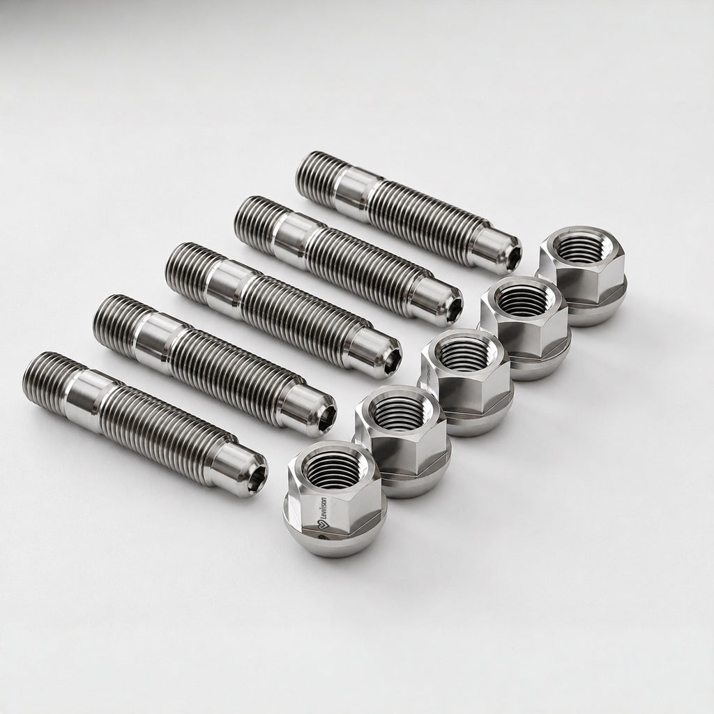 Titanium wheel studs for Porsche 911, Cayman, Boxster, Cayenne, Panamera, Macan