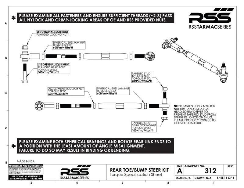 312 Rear Adjustable Toe Steer Kit (986, 996, 987, 997 all) — image 7