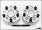 383 (7mm) Hubcentric "Split Finish" Silver Spacer/Black Wheel Bolts — image 4