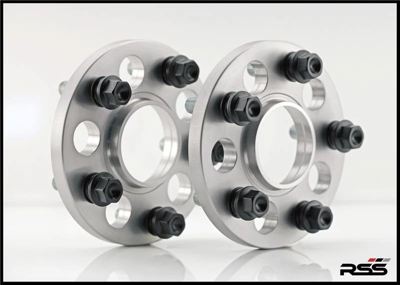 383 (7mm) Hubcentric "Split Finish" Silver Spacer/Black Wheel Bolts — image 5