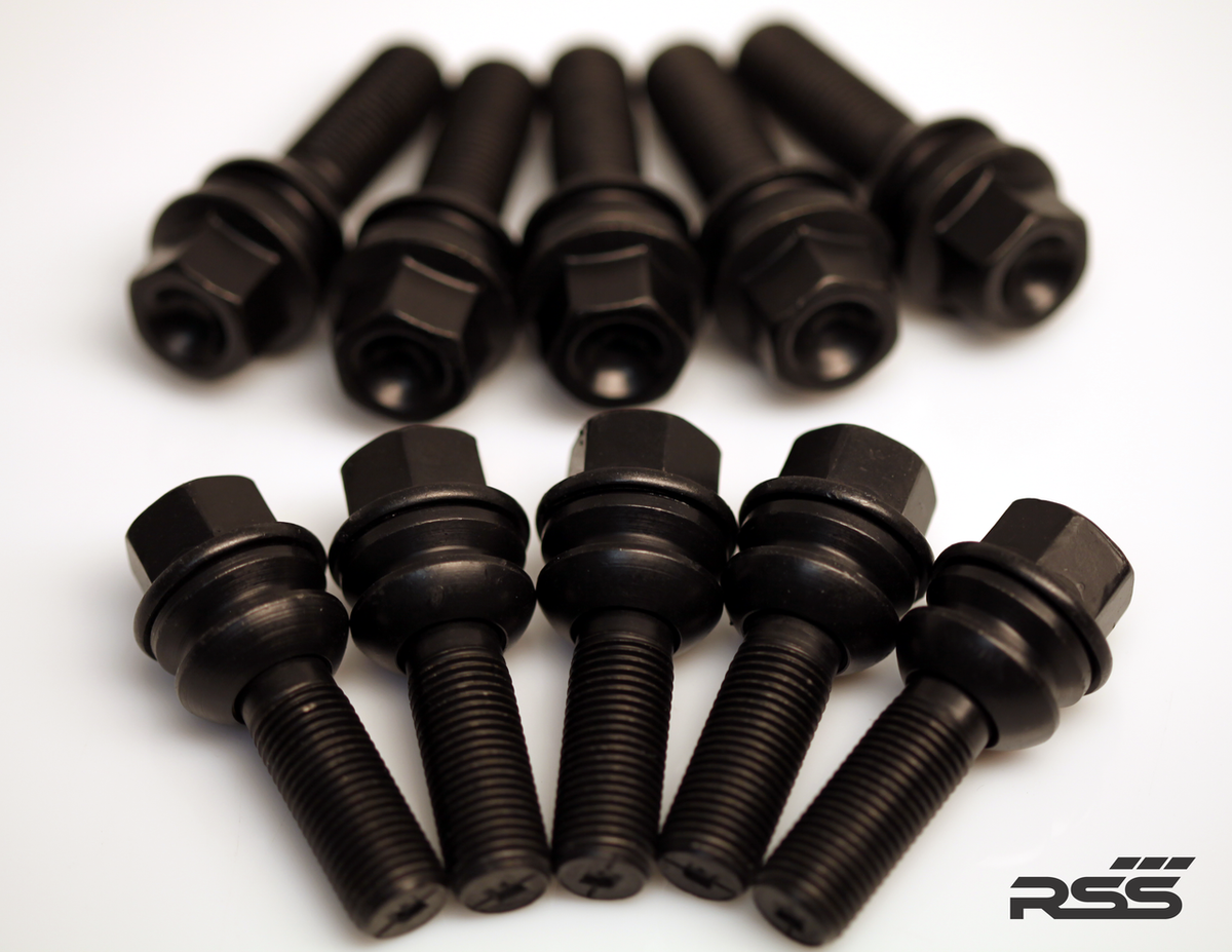 50179-11-10   Extended  Lug  Bolts  10 Pack - for Track and Street - BLACK — image 1