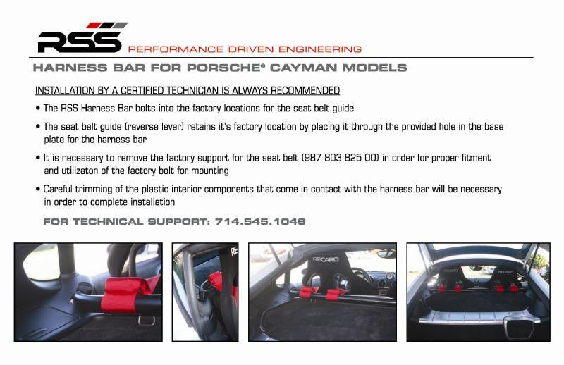 906/30 Cayman Harness Bar (987 Coupes) Black — image 5