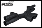 1208/30 RSS X-Pipe Center Exhaust - (997 GT3 + 991.1 GT3/RS) Black Ceramic Coat Finish — image 1