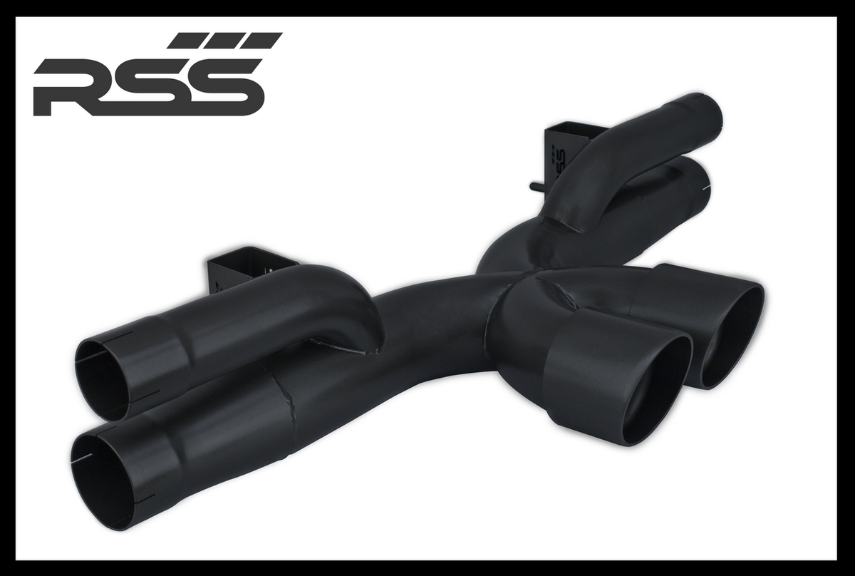 1208/30 RSS X-Pipe Center Exhaust - (997 GT3 + 991.1 GT3/RS) Black Ceramic Coat Finish — image 1