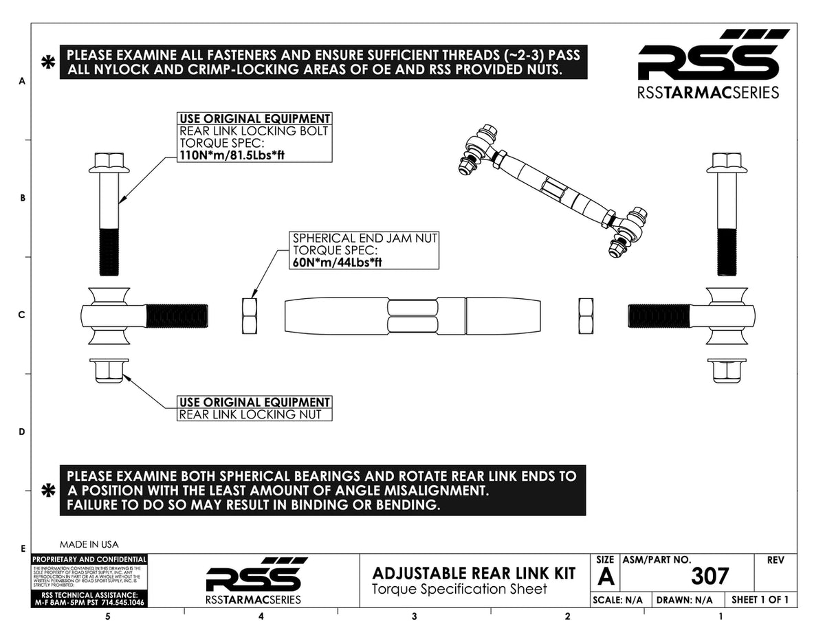 307 Rear Adjustable Upper Link Kit "Dog Bones" (996-997 all) — image 6