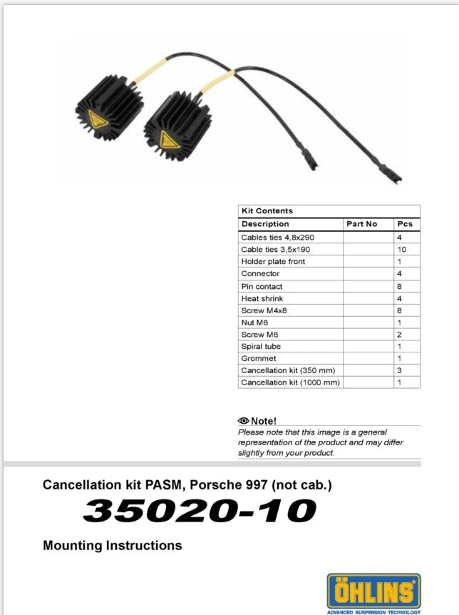 Ohlins PASM Cancellation Kit - 997 Coupe — image 1