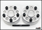 394 (5mm) Hubcentric "Split Finish" Silver Spacer/Black Wheel Bolts 970/971 Panamera