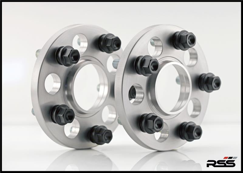 394 (5mm) Hubcentric "Split Finish" Silver Spacer/Black Wheel Bolts 970/971 Panamera