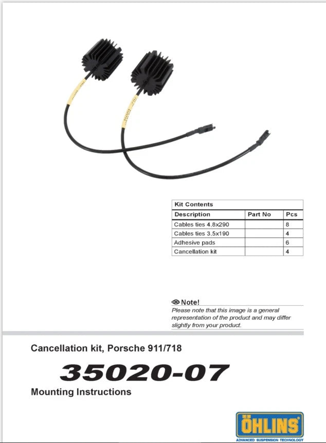 Ohlins PASM Cancellation Kit - 981/982/991/992 (Excl. GT2/GT3/GT4)